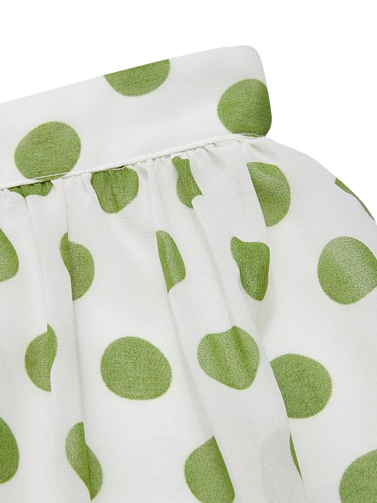 Green 1940s Schiffon Polka Dots Skirt 7 Green 1940s Schiffon Polka Dots Skirt - Image 5