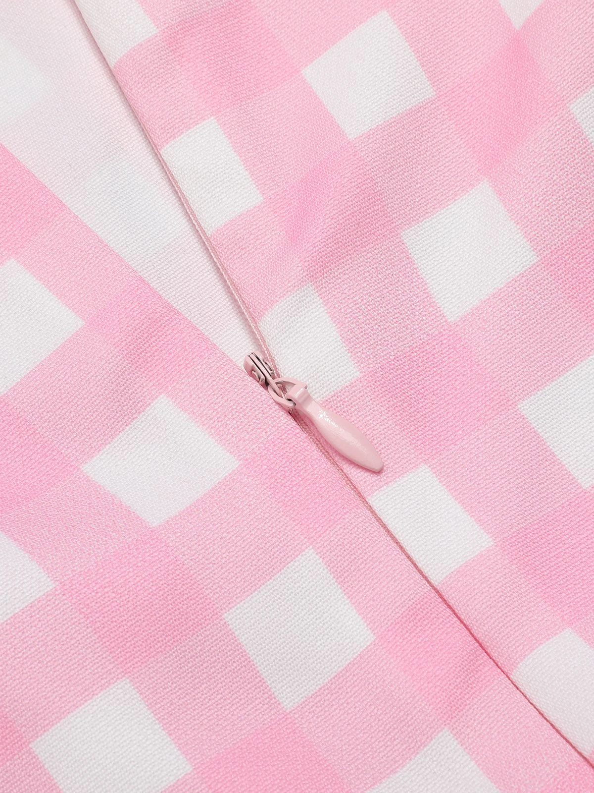 Pink 1950s Gingham Plaid Suspender Jumpsuit 8 Pink 1950s Gingham Plaid Suspender Jumpsuit - Image 6