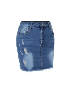 Blue 1960s Ripped Denim Skirt -Retro Pulse Shop SCHL004012 2 compressed