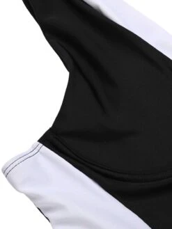 [Plus Size] Black 1930s Contrast One-Piece Swimsuit -Retro Pulse Shop SCHL004033 4 compressed