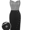 [Pre-Sale] Black 1960s Spaghetti Straps Plaid Patchwork Dress -Retro Pulse Shop SCHL004035 01