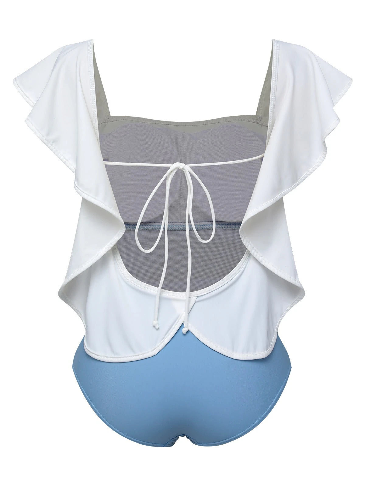 Light Blue 1960s Backless One-piece Swimsuit 5 Light Blue 1960s Backless One-piece Swimsuit - Image 3