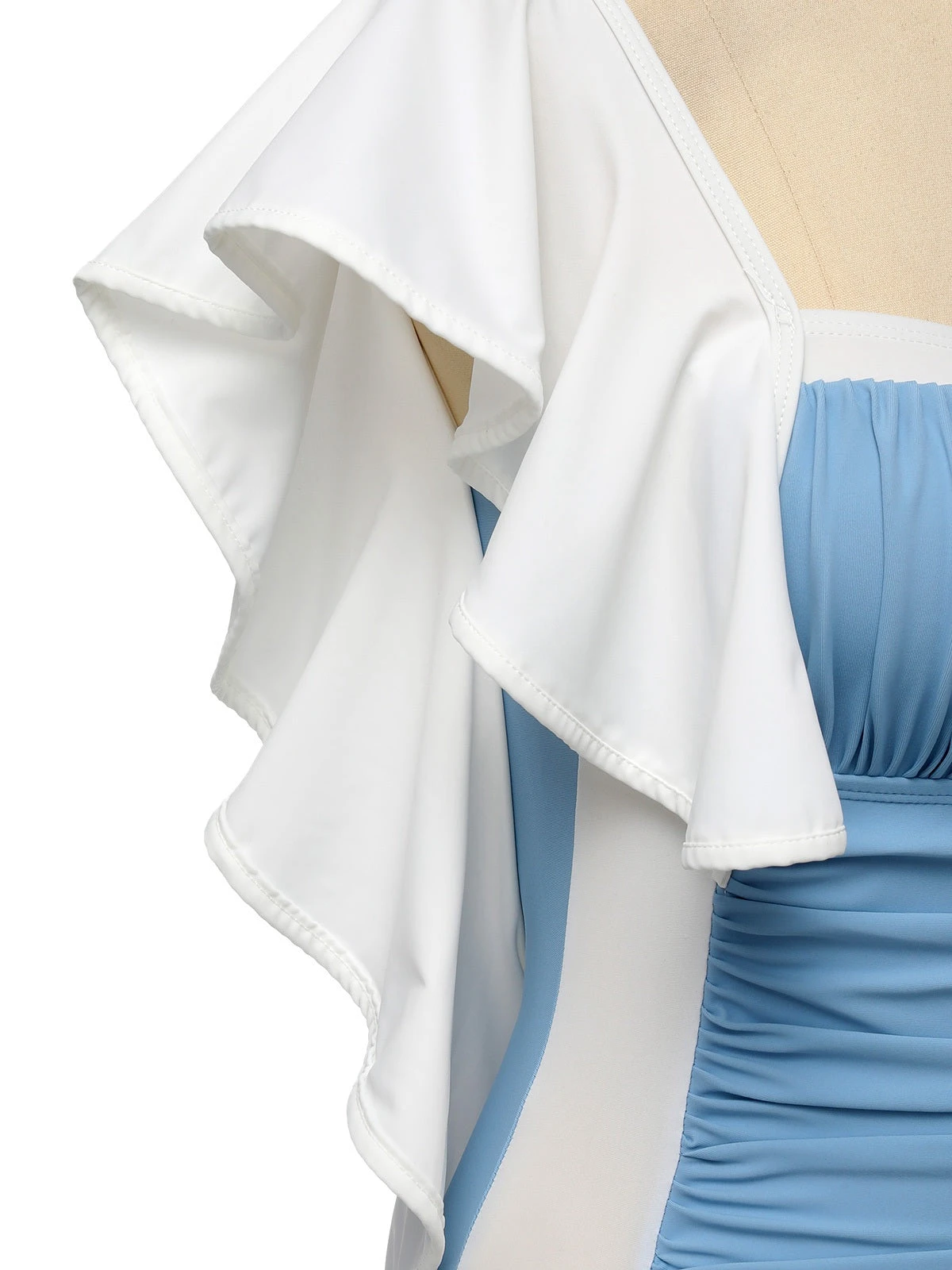 Light Blue 1960s Backless One-piece Swimsuit 6 Light Blue 1960s Backless One-piece Swimsuit - Image 4