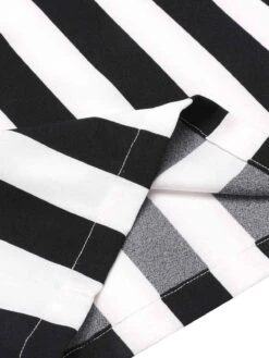 [Pre-Sale] 1970s Off-Shoulder Wide Stripe Jumpsuit -Retro Pulse Shop SCHL004071 5