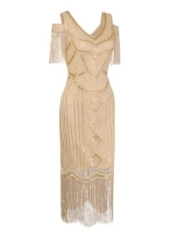 1920s Sequin Beaded Tassel Gastby Dress -Retro Pulse Shop SCHL004099 2