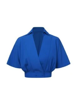 2PCS 1930s Solid Dolman Blouse & Floral Pants -Retro Pulse Shop SCHL004101 8