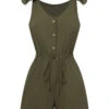 1950s Solid Shoulder Tie Sleeveless Romper -Retro Pulse Shop SCHL004102 6 08e05412 1f2e 4846 8c56 ccea02202086
