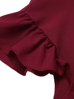 1950s Tie Neck Cap Sleeve Tops 13 1950s Tie Neck Cap Sleeve Tops -Retro Pulse Shop SCHL004119 5