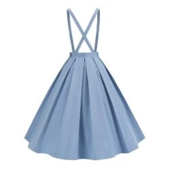 1950s Polka Dot Belt Suspender Swing Skirt -Retro Pulse Shop SCHL004162 BL 3
