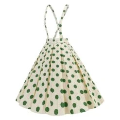 1950s Polka Dot Belt Suspender Swing Skirt -Retro Pulse Shop SCHL004162 G 2