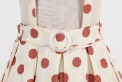 1950s Polka Dot Belt Suspender Swing Skirt -Retro Pulse Shop SCHL004162 R 4