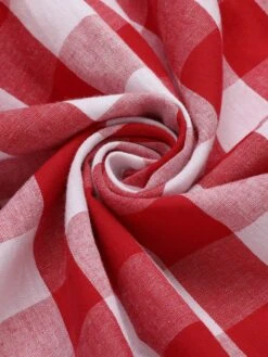 [Pre-Sale] Red 1950s Plaid Lace Bow Strap Dress -Retro Pulse Shop SCHL004164 6