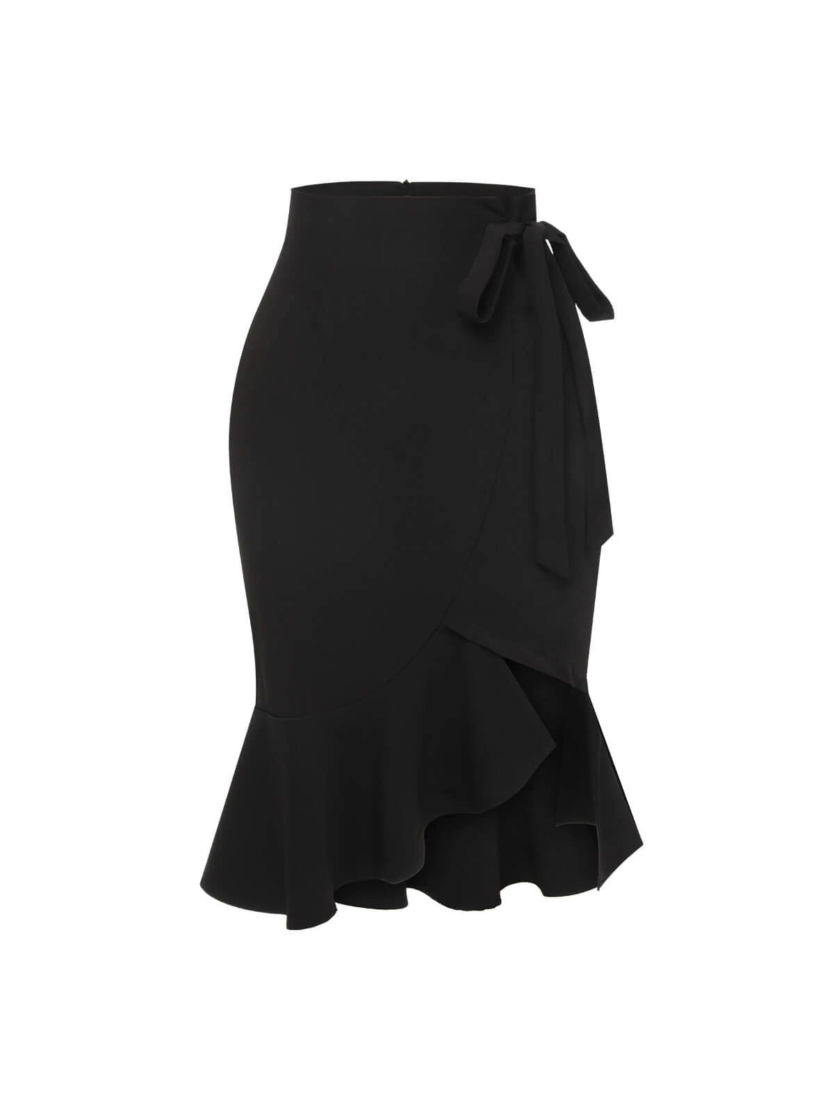 2PCS 1950s Black White Plaid Top & Ruffle Hem Skirt 8 2PCS 1950s Black White Plaid Top & Ruffle Hem Skirt - Image 6