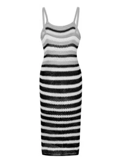 1960s Striped Knitted Spaghetti Straps Dress -Retro Pulse Shop SCHL004178 11