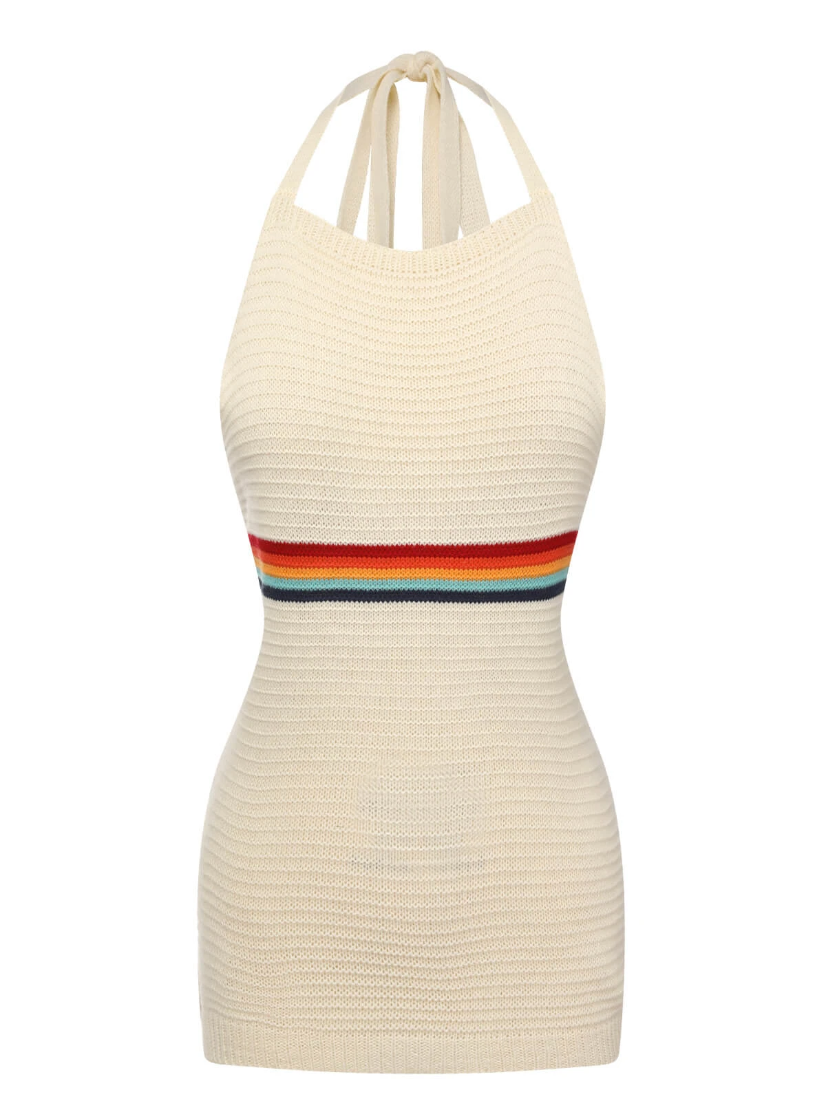 1950s Rainbow Stripe Knit Tank Top 3 1950s Rainbow Stripe Knit Tank Top