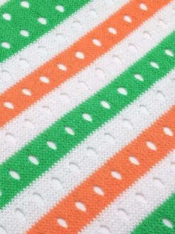 Green 1950s Hollow-Out Knitted Striped Suit -Retro Pulse Shop SCHL004186 4