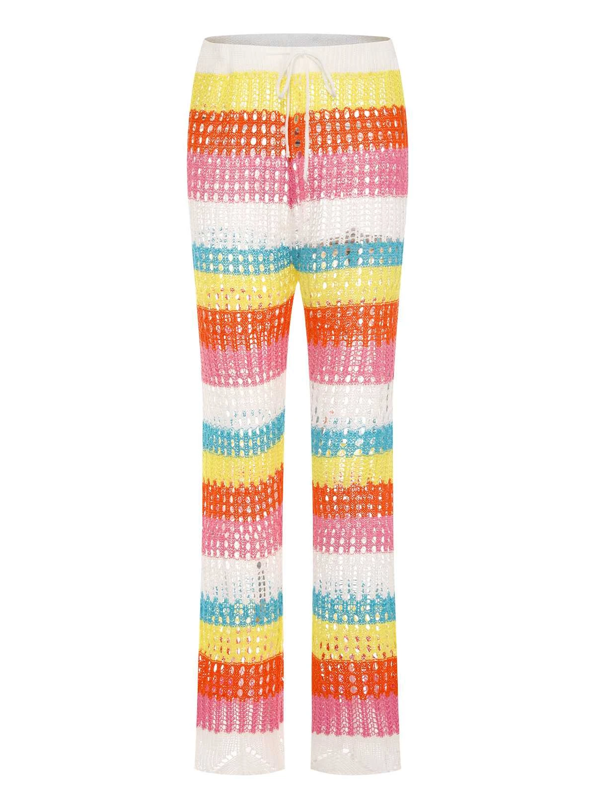 Rainbow 1950s Hollow Knitted Beach Pants 3 Rainbow 1950s Hollow Knitted Beach Pants