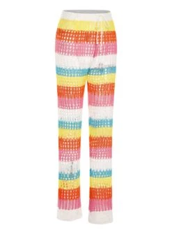 Rainbow 1950s Hollow Knitted Beach Pants 8 Rainbow 1950s Hollow Knitted Beach Pants -Retro Pulse Shop SCHL004190 2 compressed