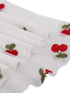 Vintage 1950s Mesh Red Cherry Skirt -Retro Pulse Shop SCHL004194 W 2