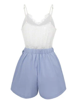 1950s Spaghetti Strap Lace Patchwork Romper -Retro Pulse Shop SCHL004196 3 compressed