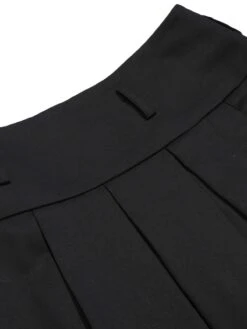 [Pre-Sale] Black 1950s Solid Umbrella Skirt With Belt -Retro Pulse Shop SCHL004239 4
