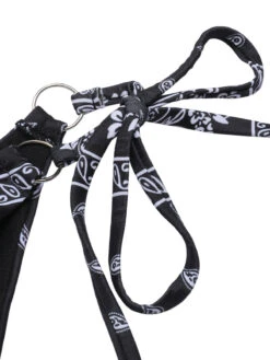 Black 1930s Cashew Flowers Lace-Up Bikini Set -Retro Pulse Shop SCHL004257 4