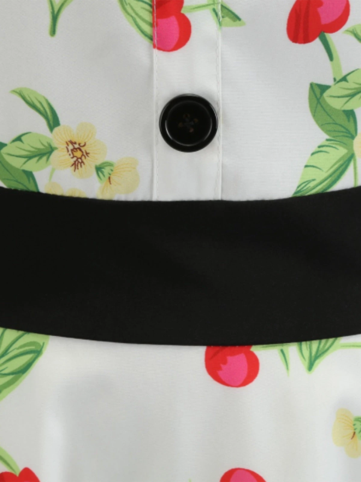 1950s Cherry Buttoned Sleeveless Dress 6 1950s Cherry Buttoned Sleeveless Dress - Image 4