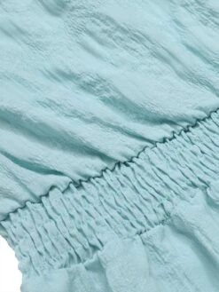 Blue 1950s Bandeau Ruffles Belted Romper -Retro Pulse Shop SCHL004389 4 compressed