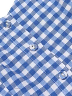 Blue 1960s Spaghetti Strap Plaids Romper -Retro Pulse Shop SCHL004393 4 compressed