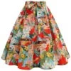 Multicolor 1950s Vintage Painting Swing Skirt 1 Multicolor 1950s Vintage Painting Swing Skirt -Retro Pulse Shop SCHL004404 PAT 1