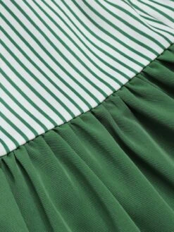 [Pre-Sale] Green 1940s Spaghetti Strap Stripes Patchwork Belted Dress -Retro Pulse Shop SCHL004428 5 compressed