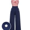 [Pre-Sale] Dark Blue 1930s Spaghetti Strap Stripes Jumpsuit -Retro Pulse Shop SCHL004431 01 compressed
