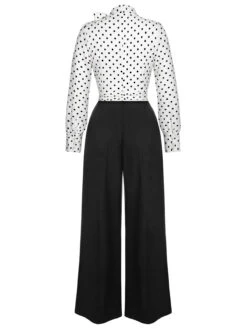 Black & White 1930s Polka Dots Tie Neck Jumpsuit -Retro Pulse Shop SCHL004450 3 cf18431f d1ff 4db6 9865 8940980f01f1