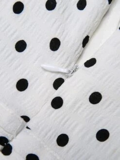 Blue & White 1930s Polka Dots Tie Neck Jumpsuit -Retro Pulse Shop SCHL004450 6