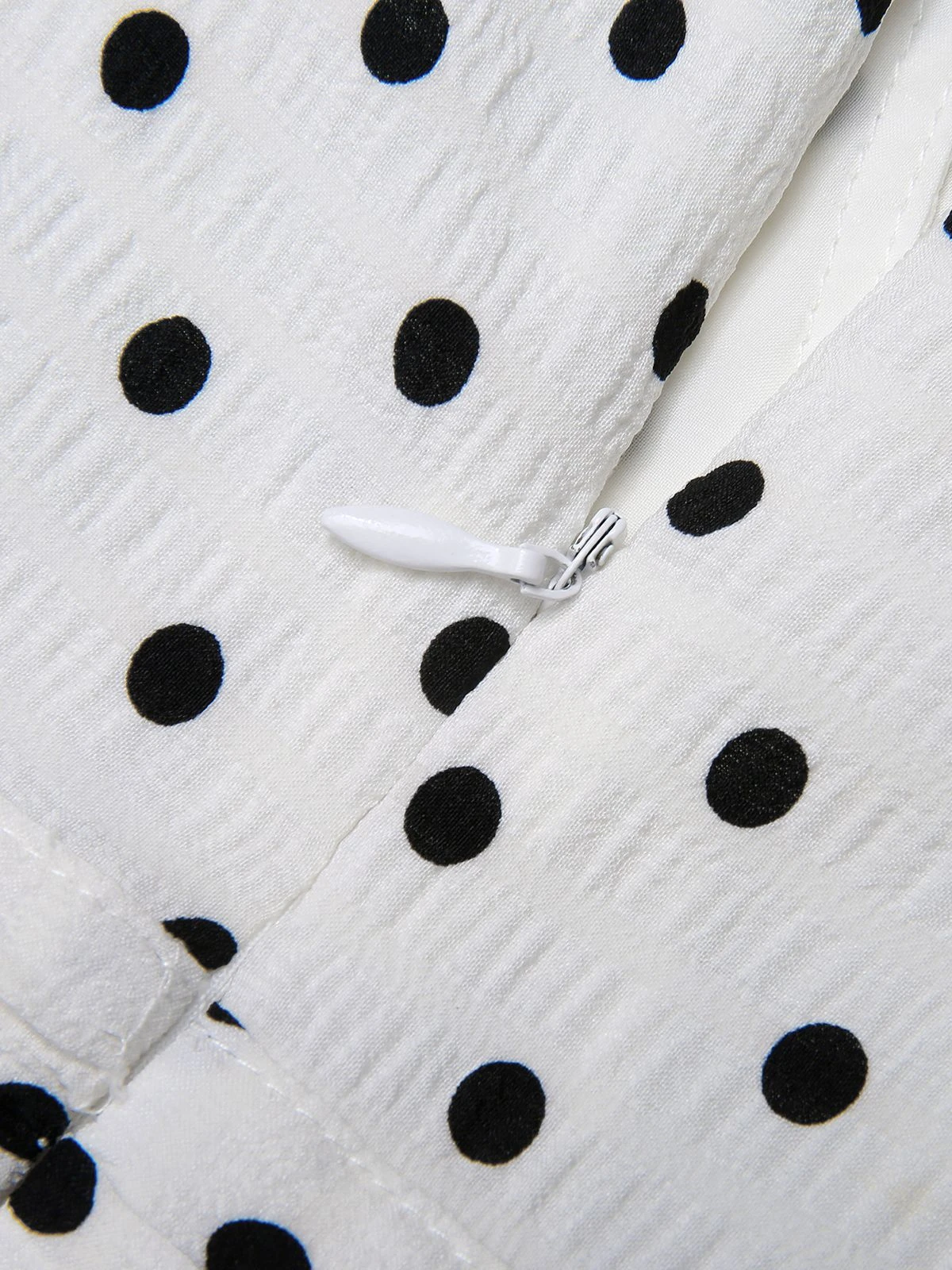 Black & White 1930s Polka Dots Tie Neck Jumpsuit 8 Black & White 1930s Polka Dots Tie Neck Jumpsuit - Image 6