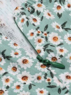 [Pre-Sale] Green 1950s Daisy Patchwork Halter Romper -Retro Pulse Shop SCHL004453 6