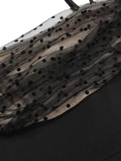 [Pre-Sale] Black 1930s Polka Dots Mesh Spaghetti Straps Jumpsuit -Retro Pulse Shop SCHL004457 4