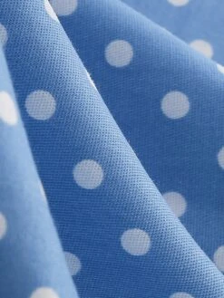 1950s Polka Dots Lace Up Halter Swing Dress -Retro Pulse Shop SCHL004485 1