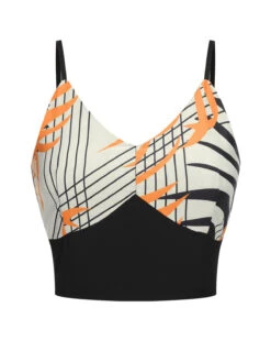 2PCS 1970s Plant Prints V-Neck Short Strap Top & Pants -Retro Pulse Shop SCHL004486 4