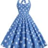 1950s Polka Dot Halter Swing Dress -Retro Pulse Shop SCHL004494 2