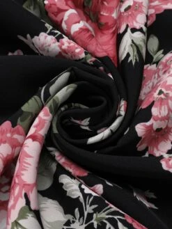 1950s Floral Bow Belt Vintage Dress 15 1950s Floral Bow Belt Vintage Dress -Retro Pulse Shop SCHL004586 4