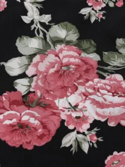 1950s Floral Bow Belt Vintage Dress 16 1950s Floral Bow Belt Vintage Dress -Retro Pulse Shop SCHL004586 5