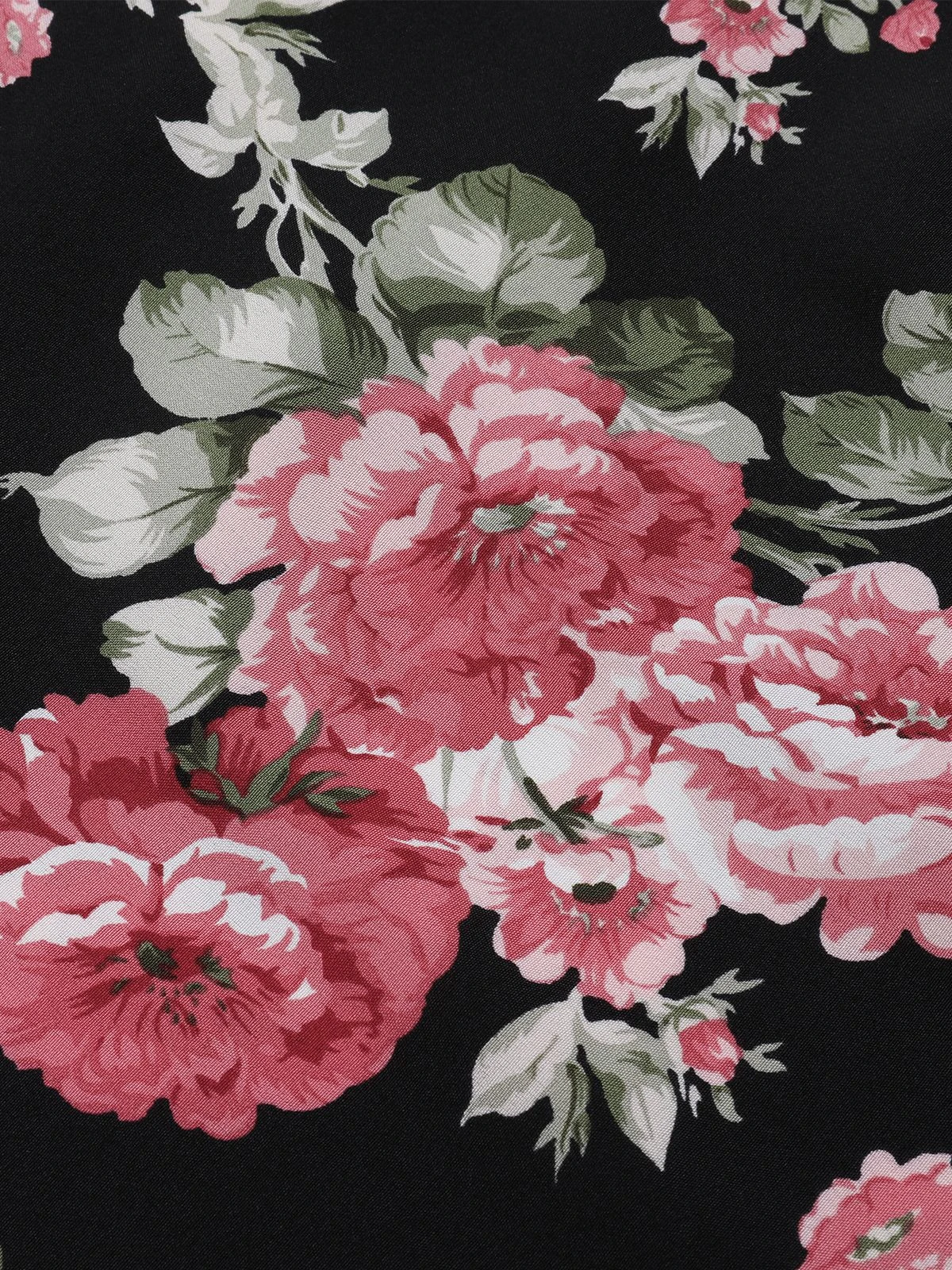 1950s Floral Bow Belt Vintage Dress 7 1950s Floral Bow Belt Vintage Dress - Image 5