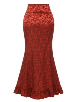 Vintage 1930s Punk Lace-Up Mermaid Skirt 19 Vintage 1930s Punk Lace-Up Mermaid Skirt -Retro Pulse Shop SCHL004609 3