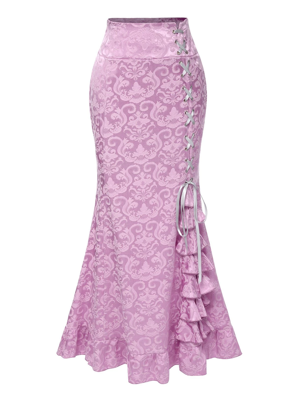 Vintage 1930s Punk Lace-Up Mermaid Skirt 3 Vintage 1930s Punk Lace-Up Mermaid Skirt