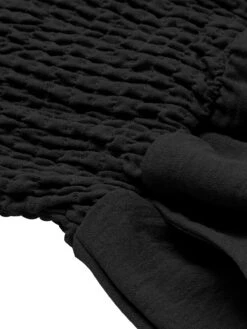 1950s Solid Smocked Shoulder Tie Romper 21 1950s Solid Smocked Shoulder Tie Romper -Retro Pulse Shop SCHL004628 12