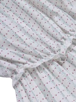 White 1940s Off-ShoulderDitsy Floral Dress -Retro Pulse Shop SCHL004636 4