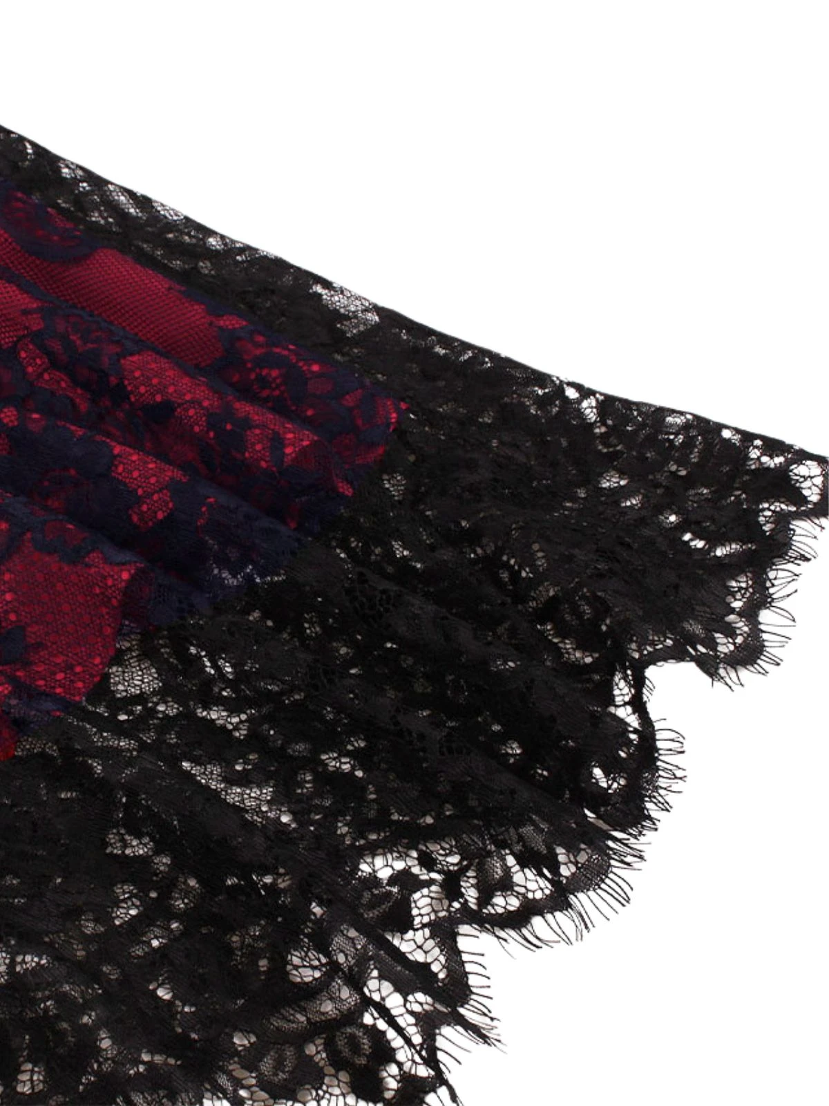 1980s Gothic Punk Eyelash Lace Waistband Dress 7 1980s Gothic Punk Eyelash Lace Waistband Dress - Image 5