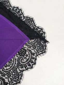 1980s Gothic Punk Eyelash Lace Waistband Dress 19 1980s Gothic Punk Eyelash Lace Waistband Dress -Retro Pulse Shop SCHL004678 PU 4