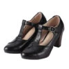 Retro Black T-Strap Chunky Heels Shoes 2 Retro Black T-Strap Chunky Heels Shoes -Retro Pulse Shop SCN001570 1